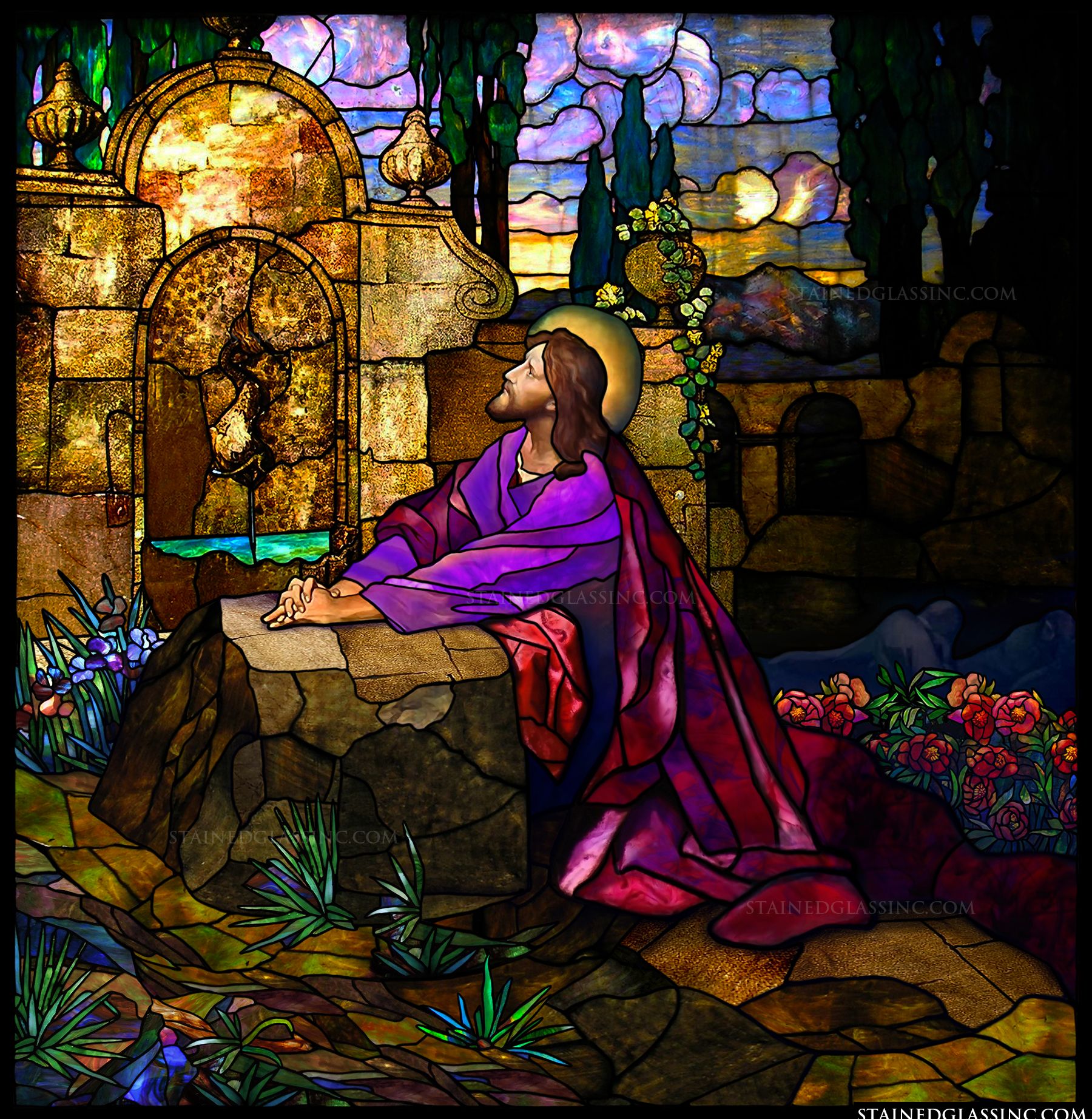 passionate-prayer-religious-stained-glass-window