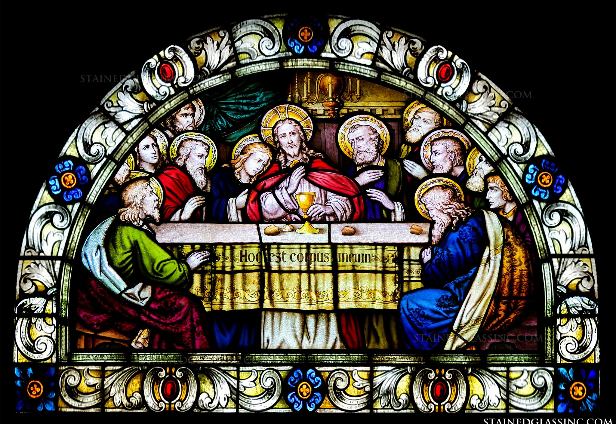  Magnificent Last Supper Religious Stained Glass Window