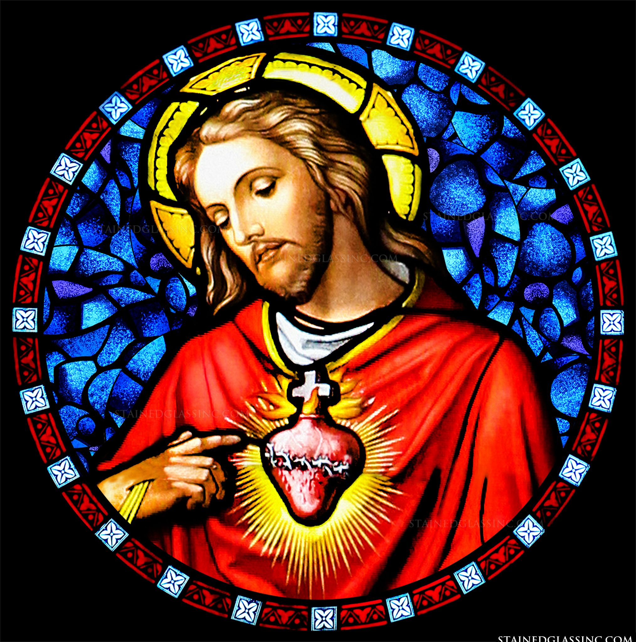 Sacred Heart Of Jesus Stained Glass