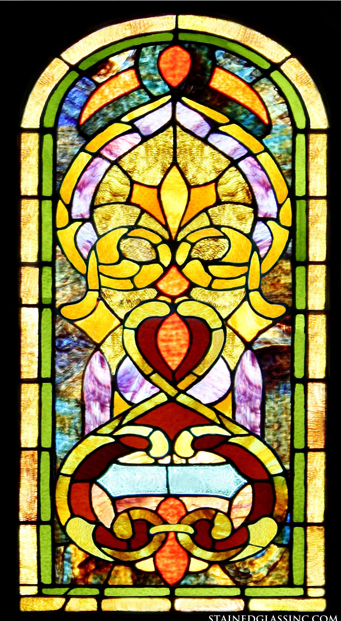  Brightly Colored Panel Stained Glass Window