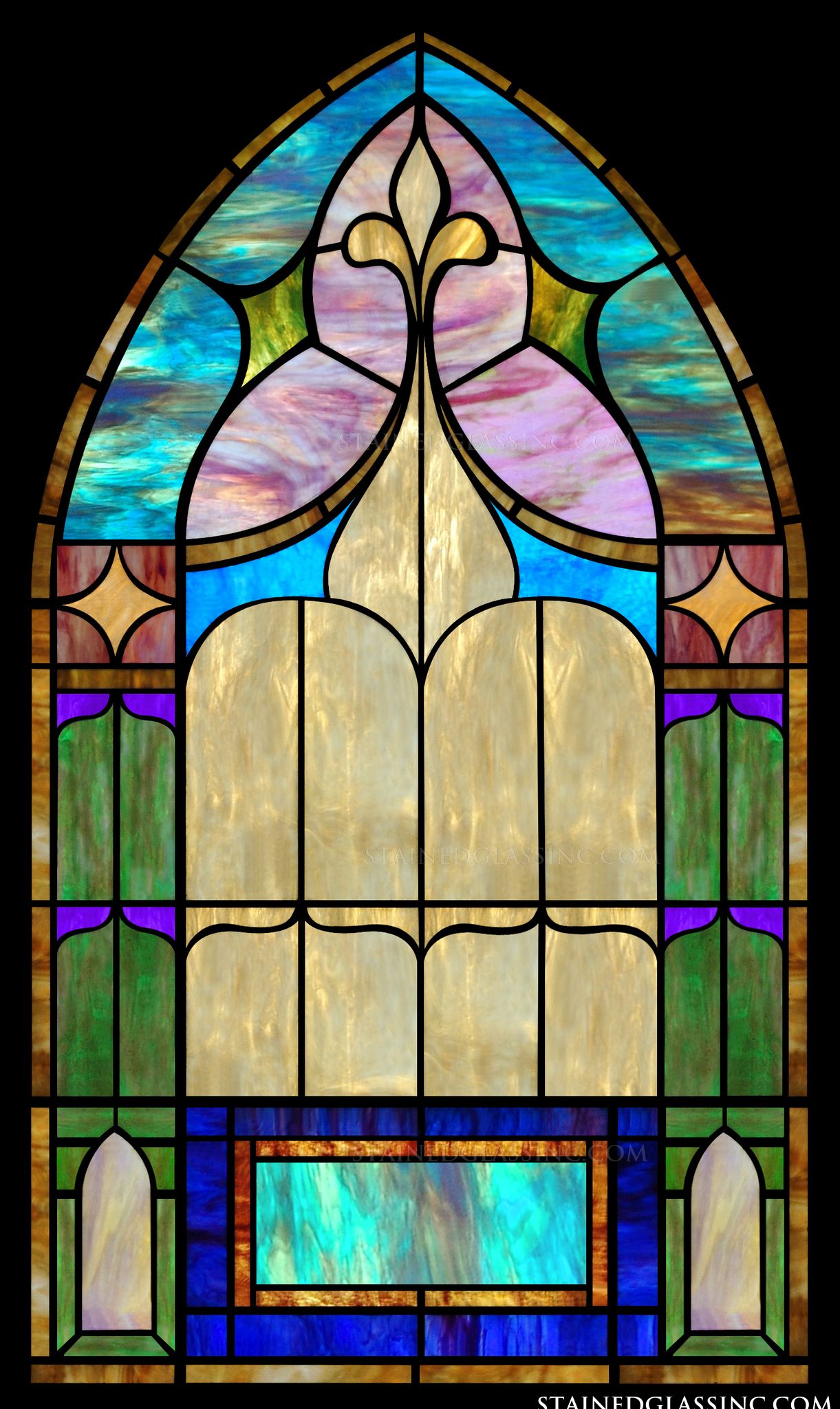  Tasteful Arched Window Stained Glass Window