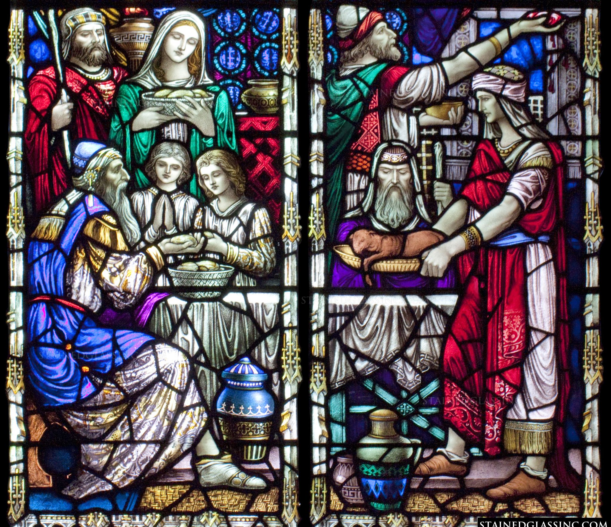 The First Passover&quot; Religious Stained Glass Window