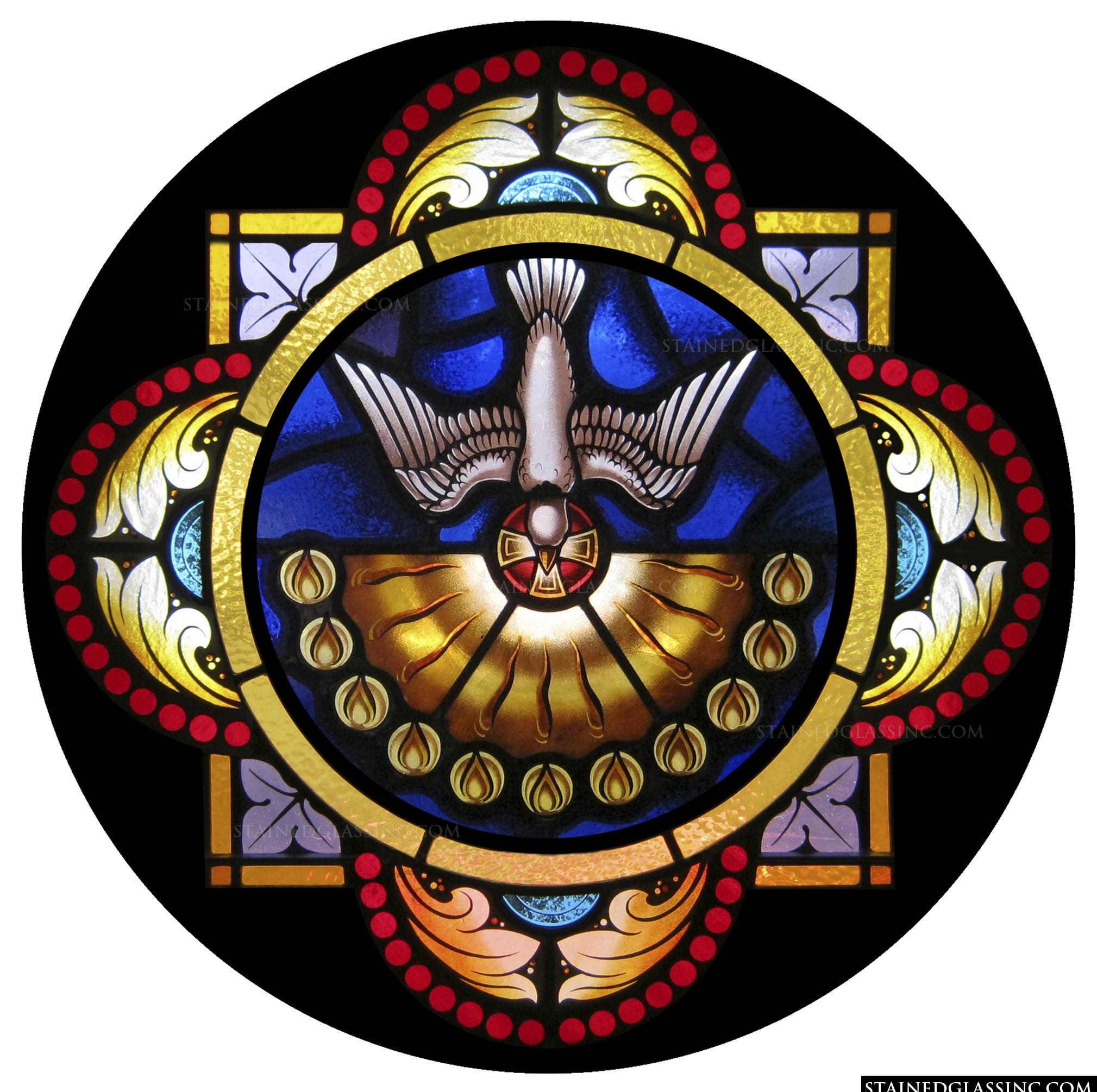  Confirmation Symbol Religious Stained Glass Window