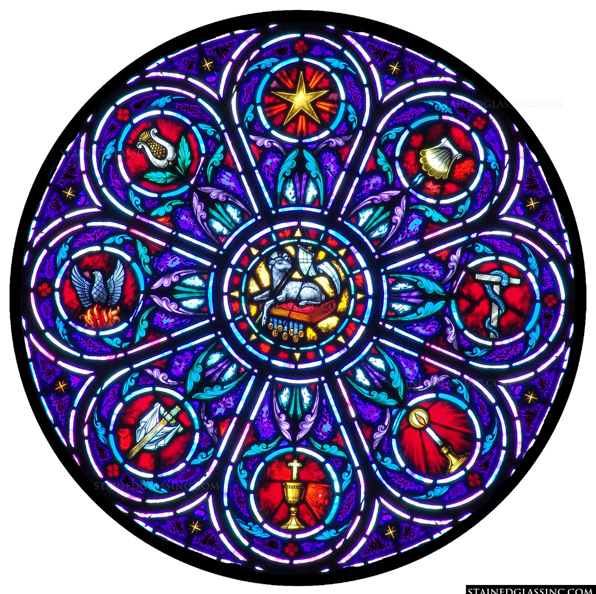 sacred-symbols-religious-stained-glass-window