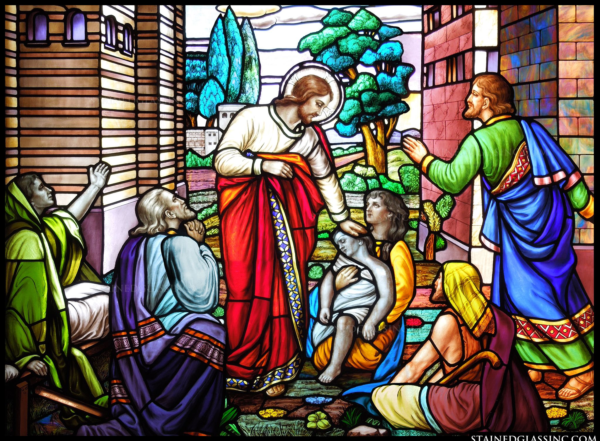 jesus-heals-the-sick-religious-stained-glass-window