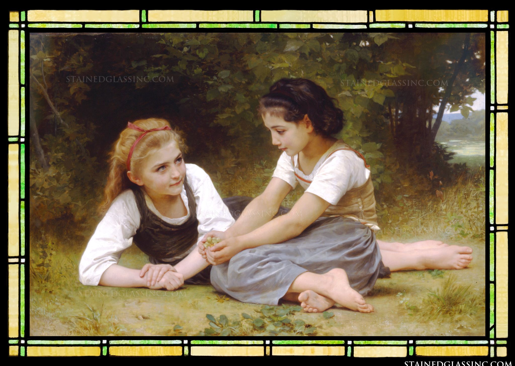 Les Noisettes By William Adolphe Bouguereau