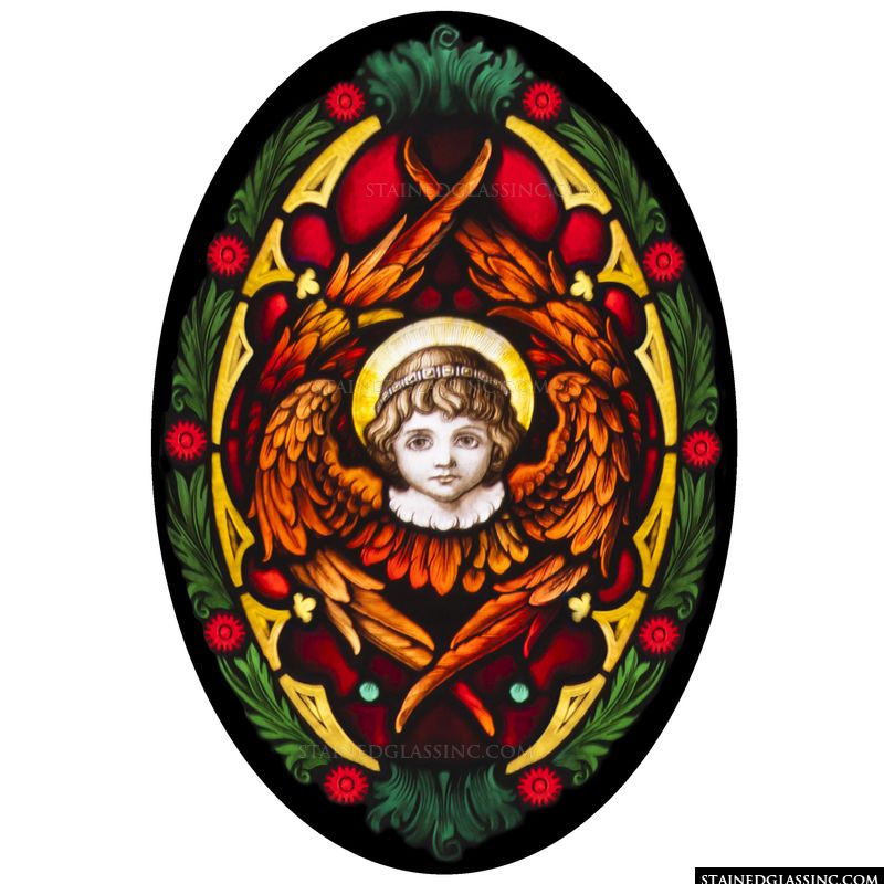 Cherub with Orange Wings