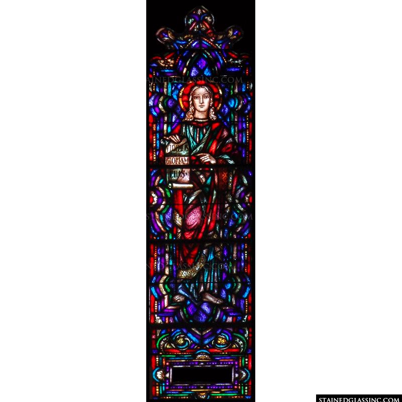 St. Agatha in stained glass. 