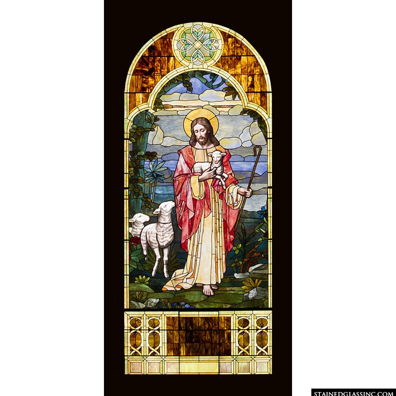 Arched Window Jesus the Good Shepherd