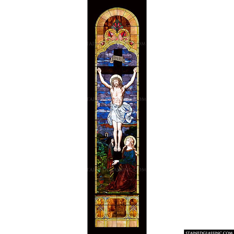 Crucifixion of Jesus Arched Window Surround