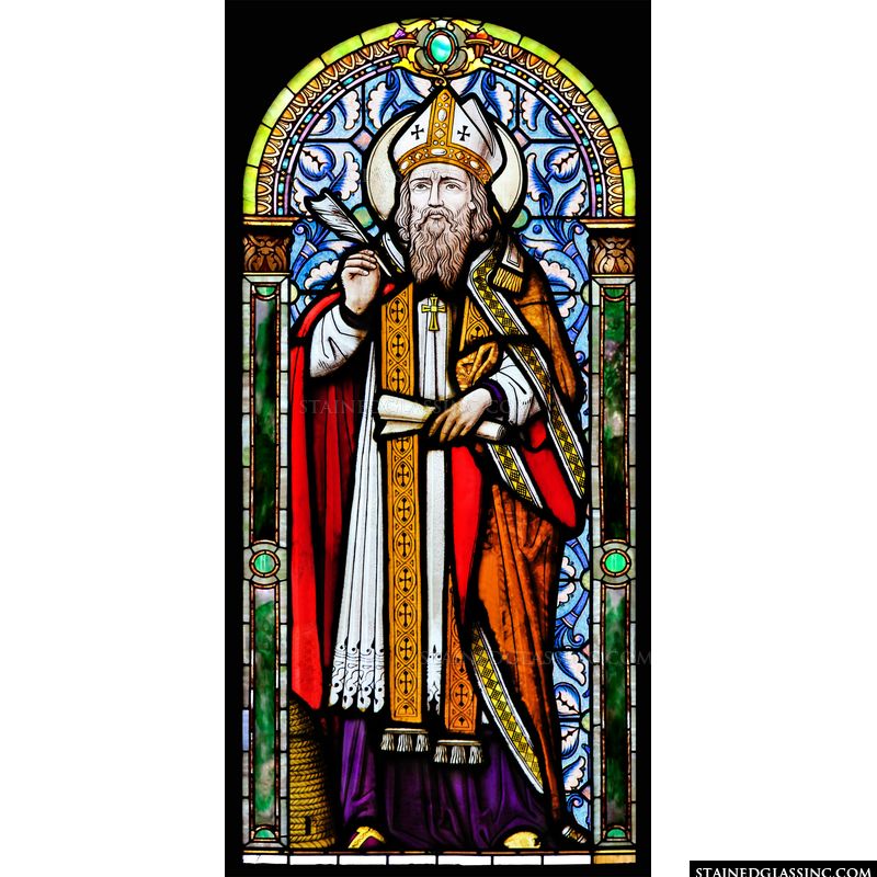 St. Ambrose With Scroll and Quill