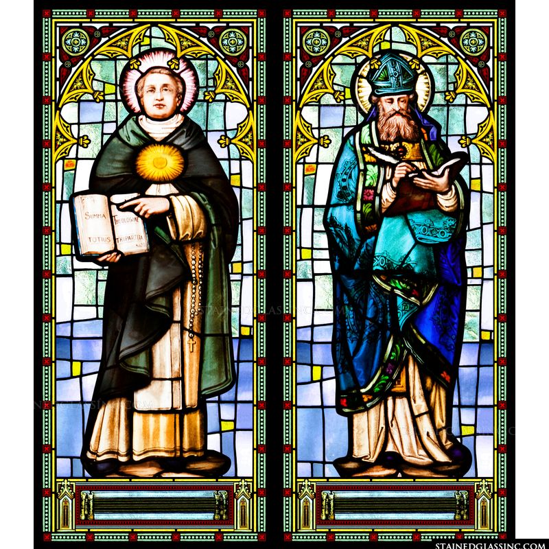Serene St. Thomas Aquinas & St. Augustine