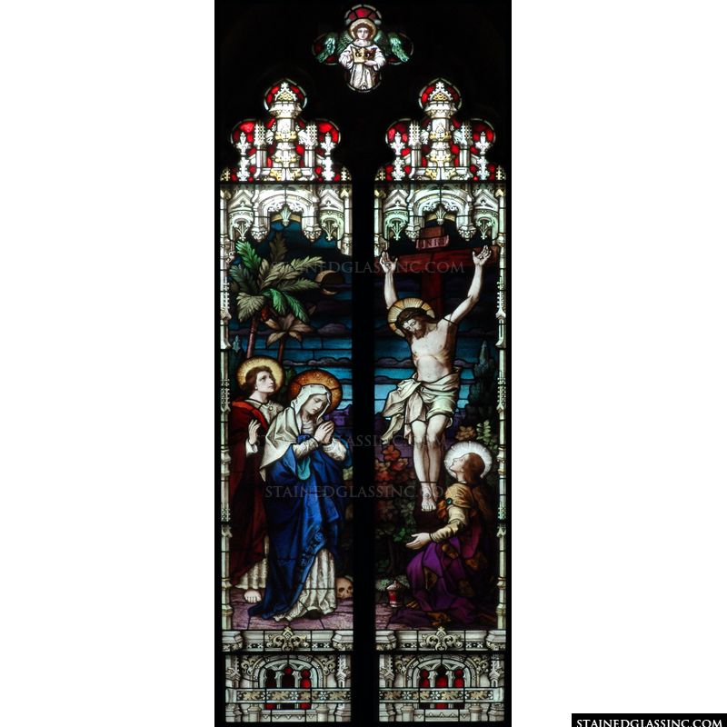 Gothic Two Panel Crucifixion