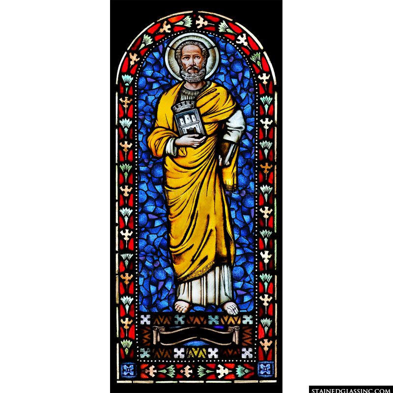 St. Peter Standing Arched Window
