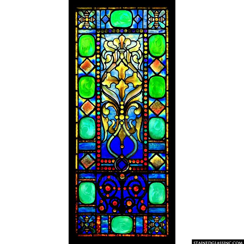 Elegant Stained Glass Panel