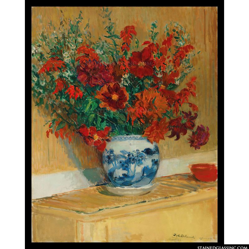 Bouquet de Fleurs au Vase Bleu by Jacques-Émile Blanche