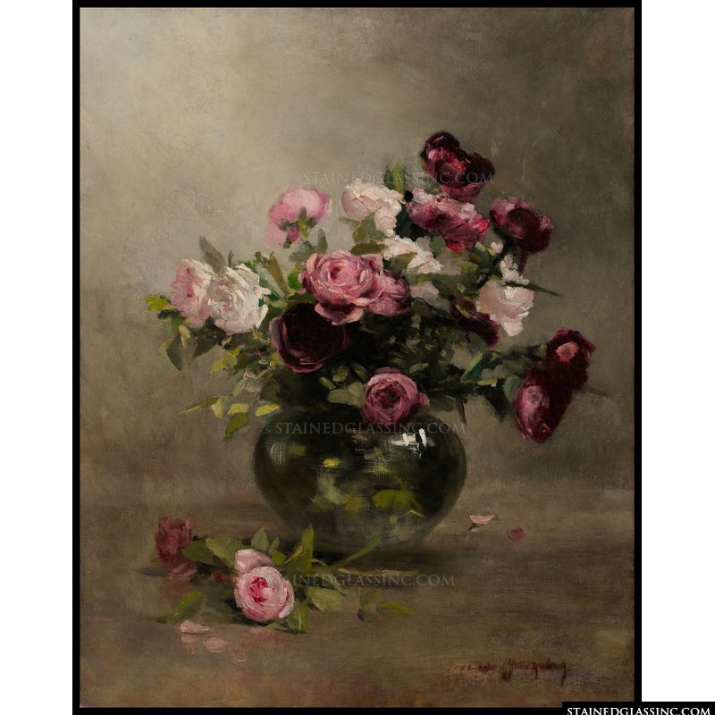 Vase of Roses by Eva Gonzalès
