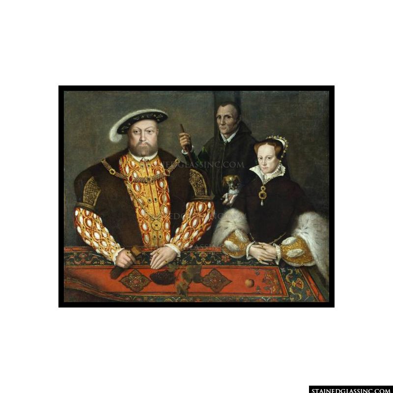 Posthumous Portrait of Henry VIII with Queen Mary and Will Somers the Jester c.a.16th