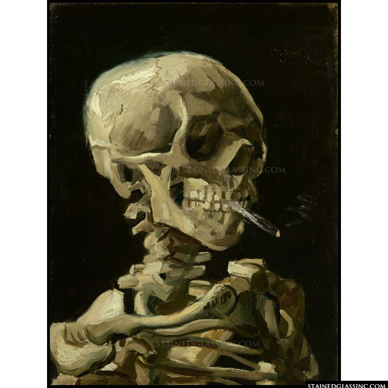 Head of a Skeleton with a Burning Cigarette