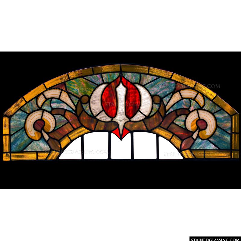 Earth Tones Arched Transom