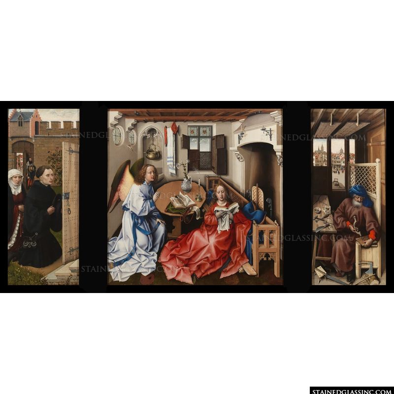 Annunciation Triptych by Workshop of Robert Campin 1427-1432