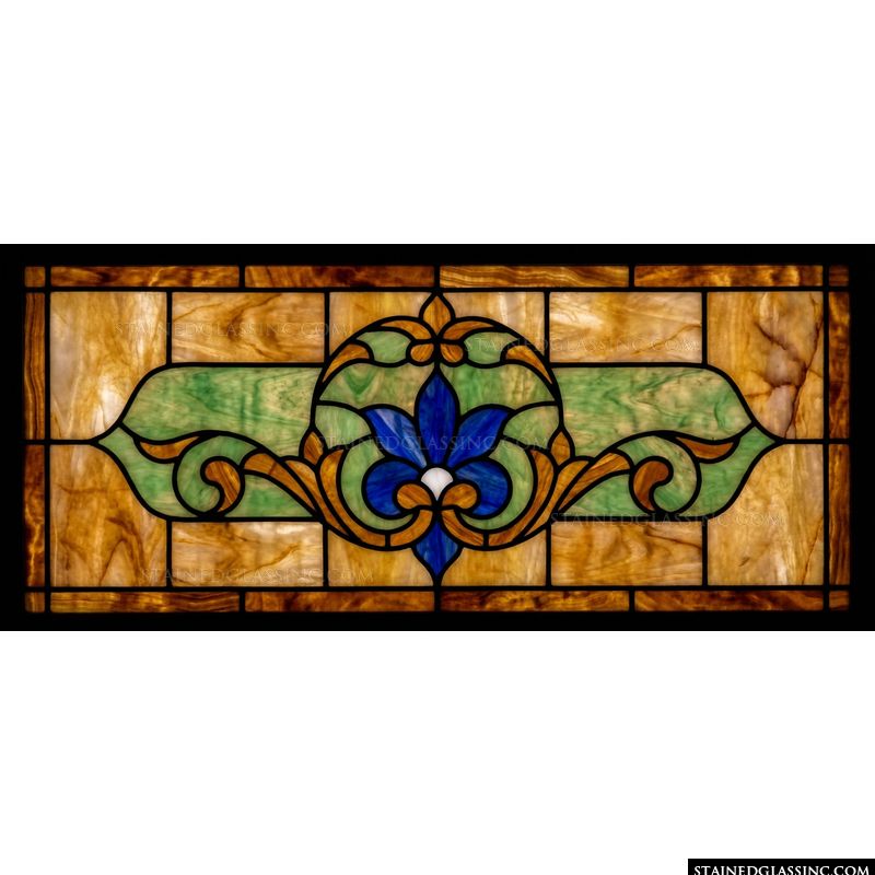 Iris Scrollwork Transom