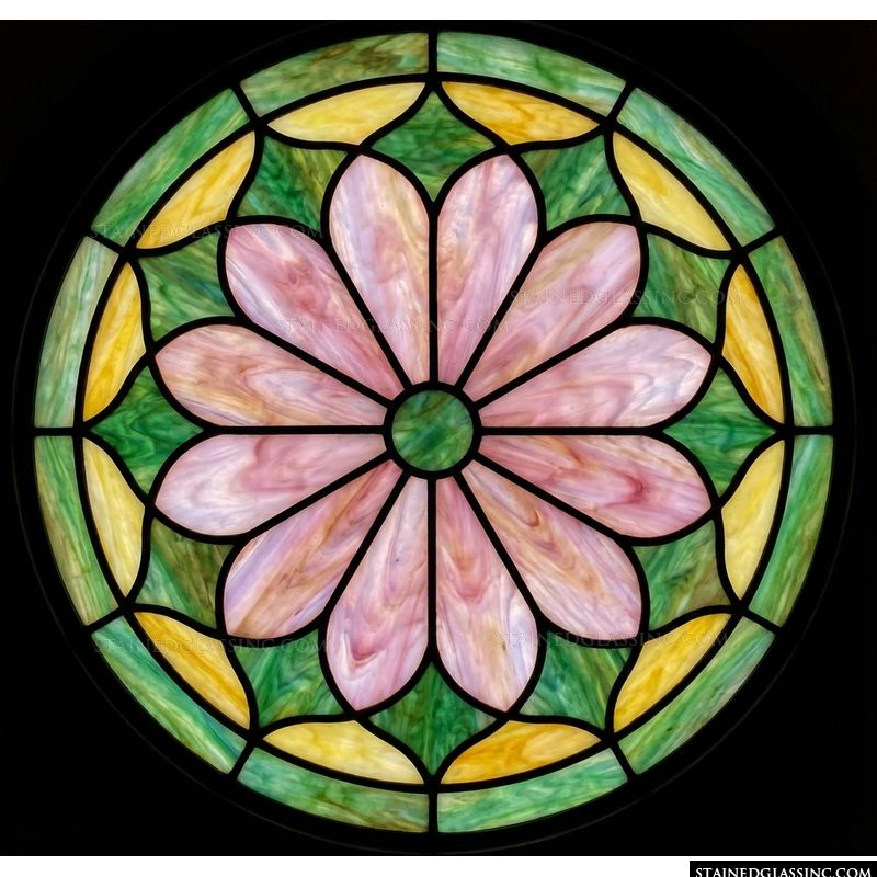 Pink Blossom Tiffany Roundel