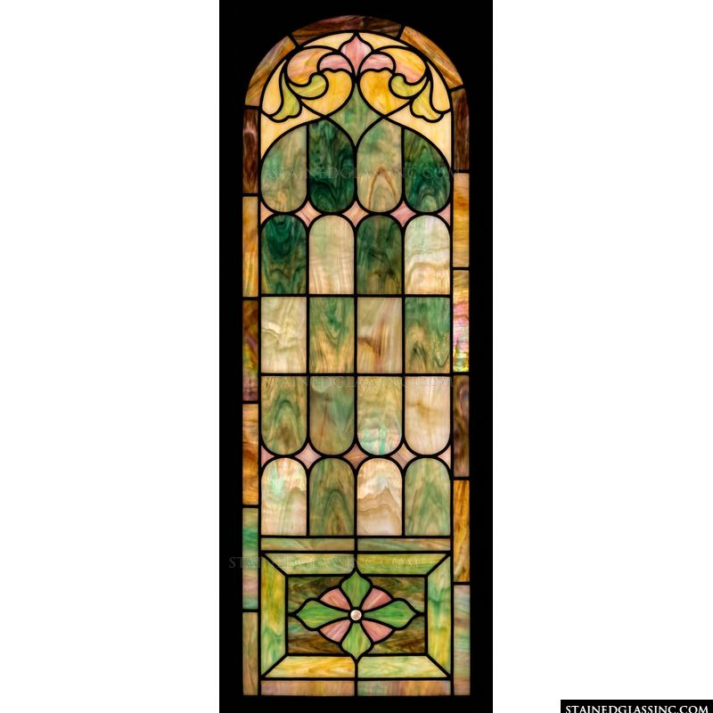 The Verdant Bloom Arched Acanthus Scrollwork and Quatrefoil