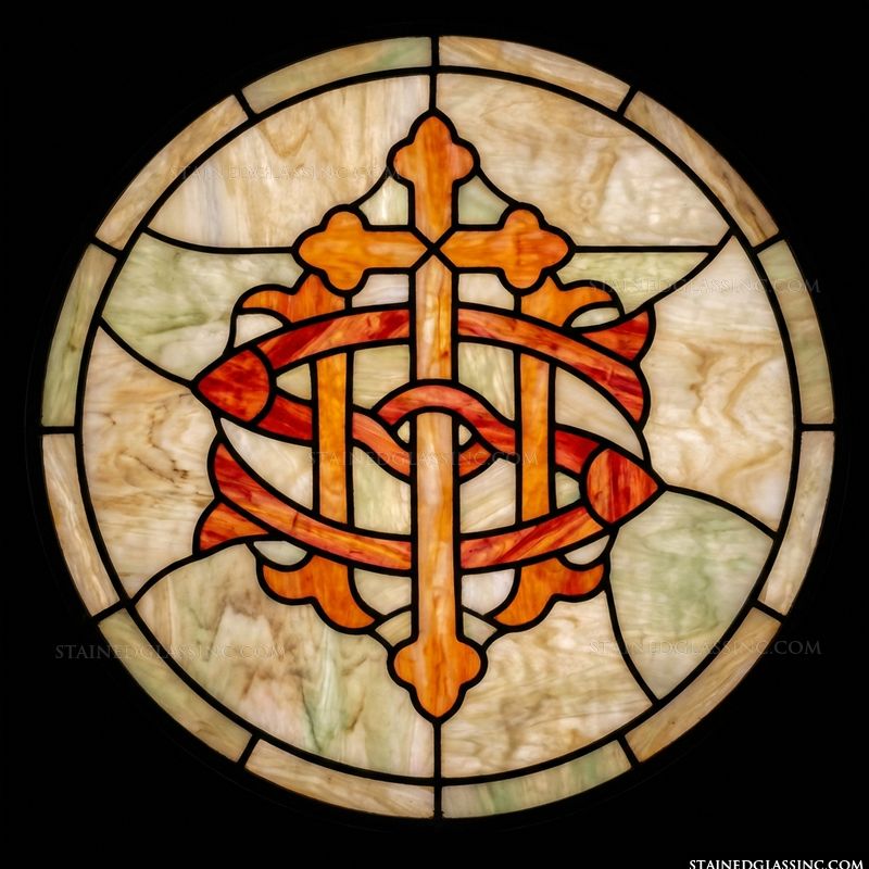Sacred IHS & Ichthys Roundel