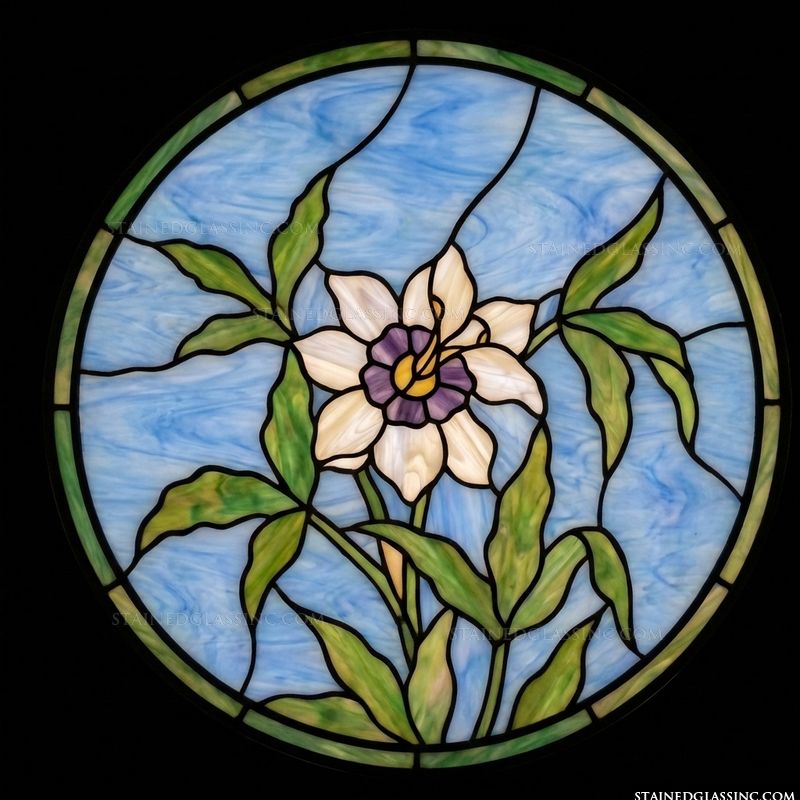 Azure Passion Flower Roundel