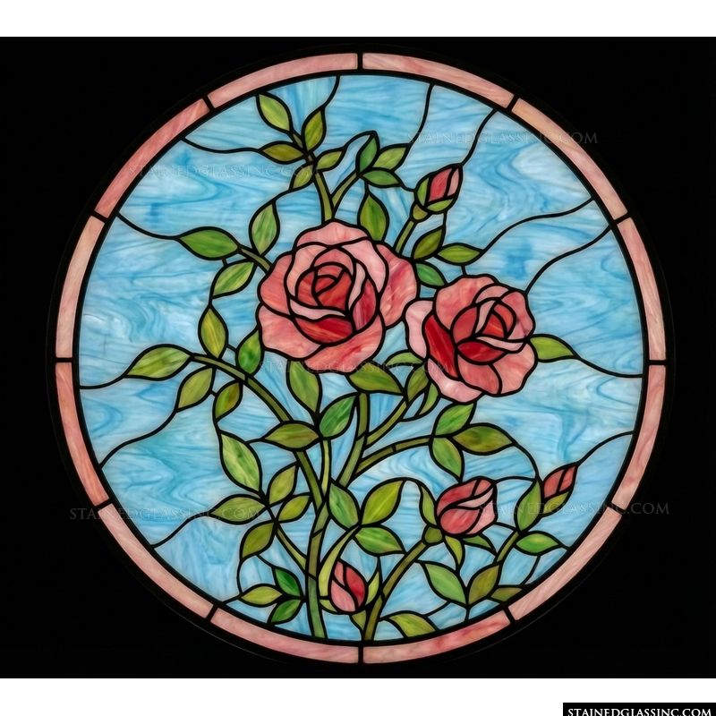 Blushing Rose Garden Roundel