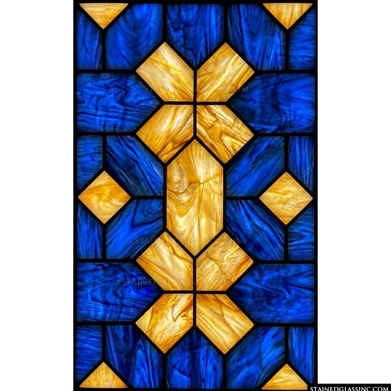 Gold & Sapphire Geometric Design