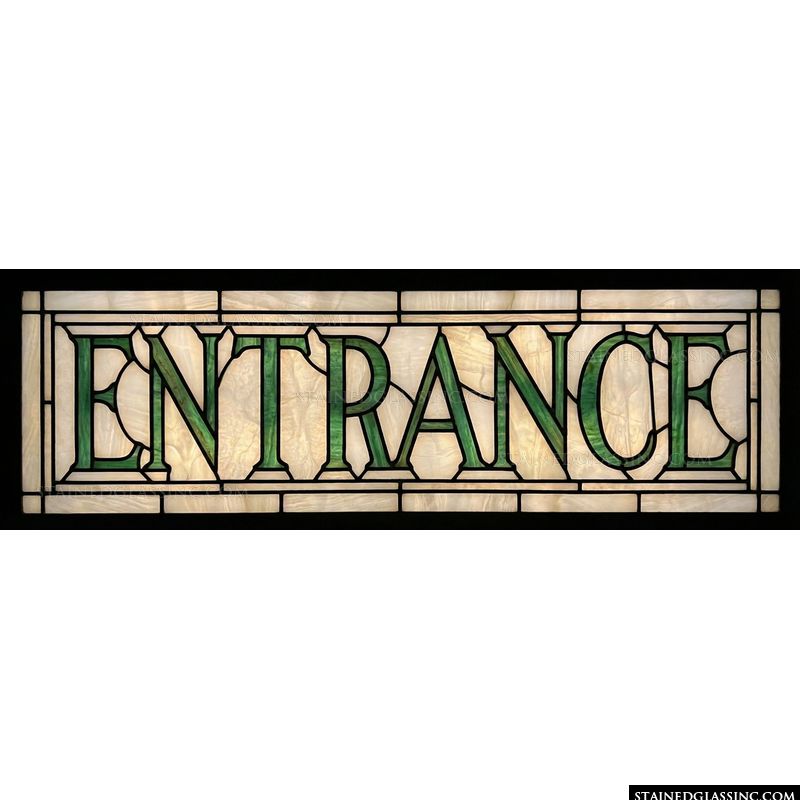 Entrance Typography Transom