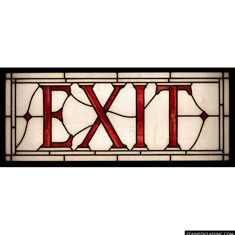 Exit Typography Transom