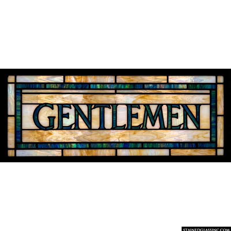 Gentlemen Typography Transom
