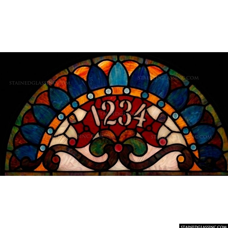 Arched Address Transom