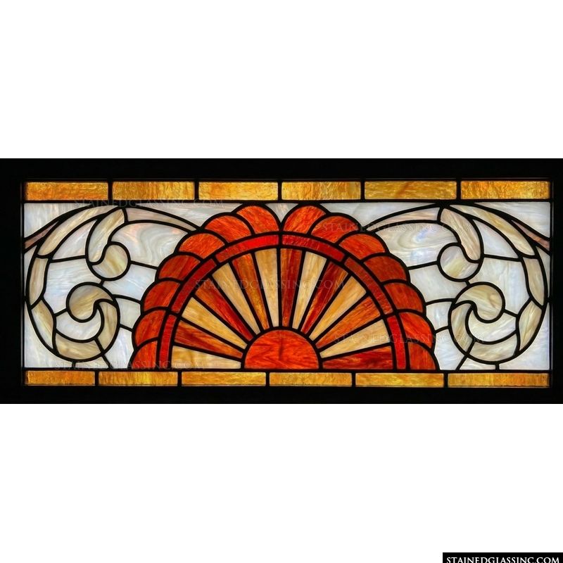 Sunburst and Swirls Transom