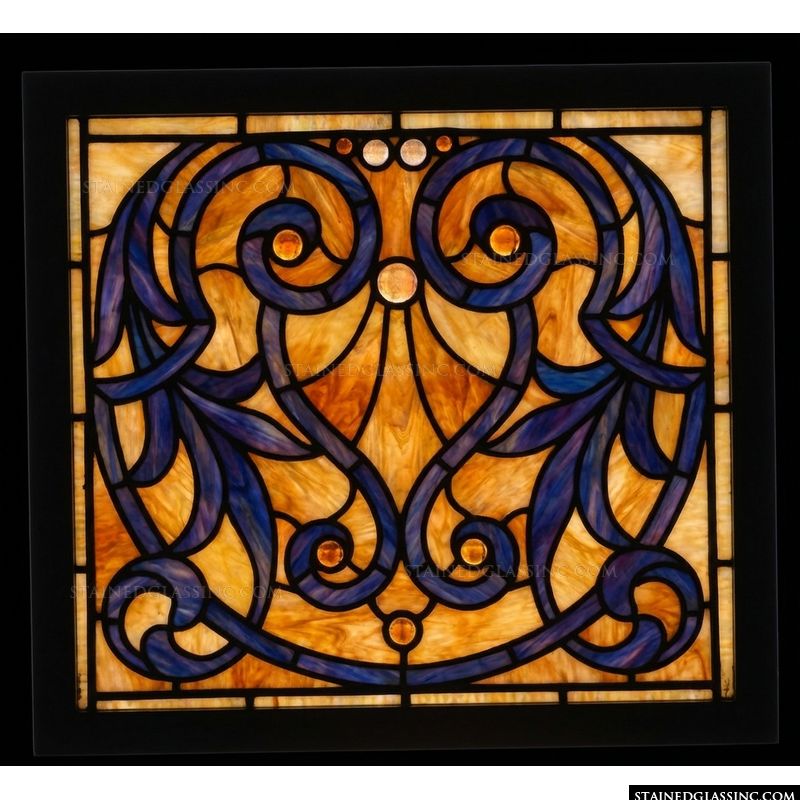 Art Nouveau Sapphire Scrollwork