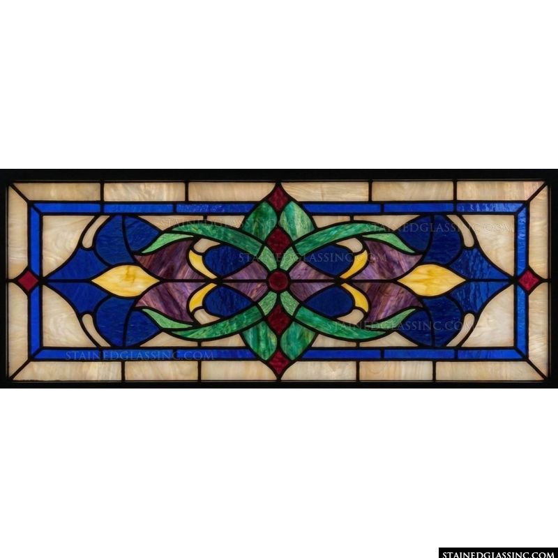 Sapphire & Emerald Geometric Transom