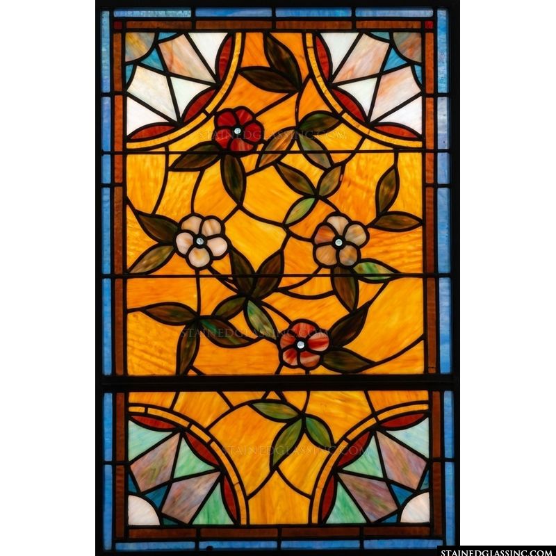 Amber Floral Trellis