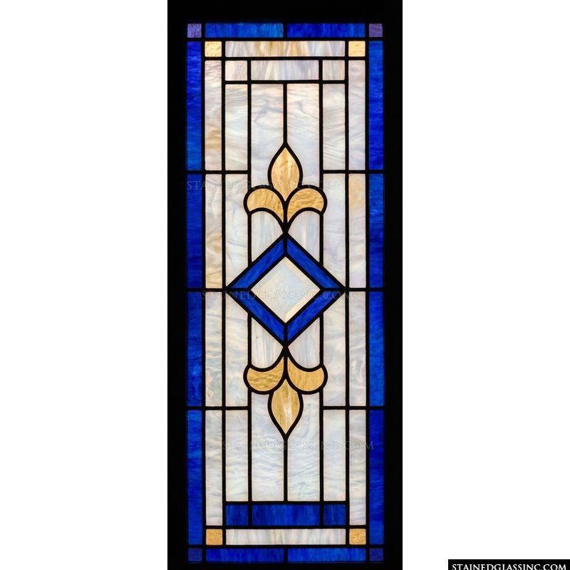 Fleur-de-Lis in Cobalt and Cream