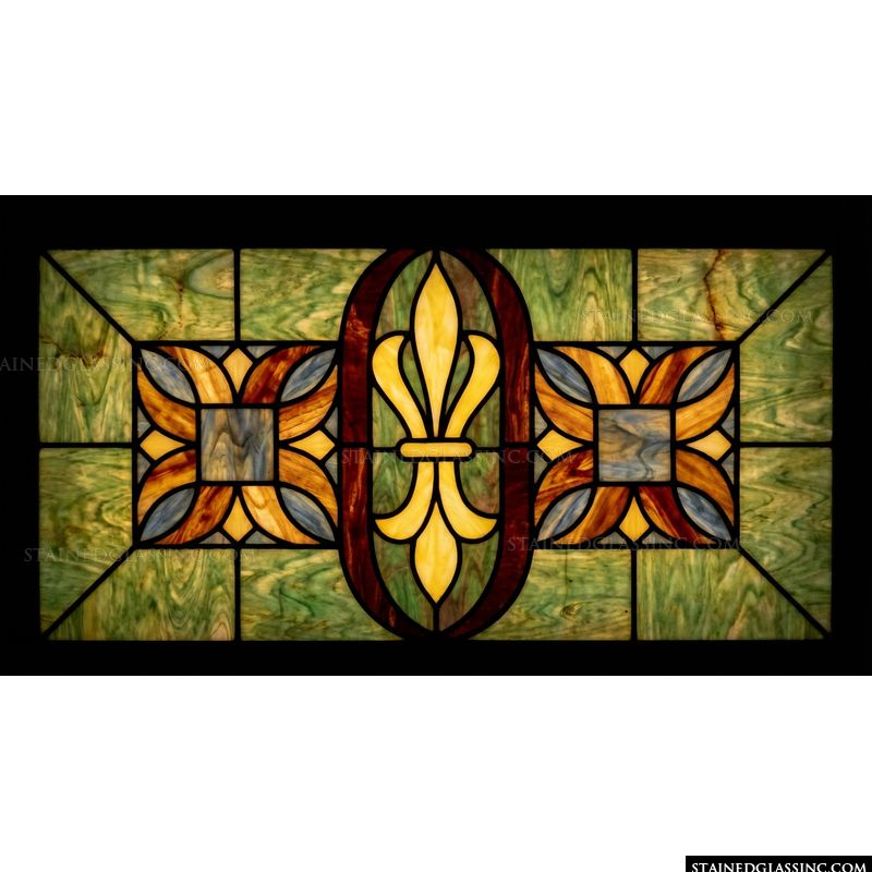 Fleur-de-Lis in Verdant Tones