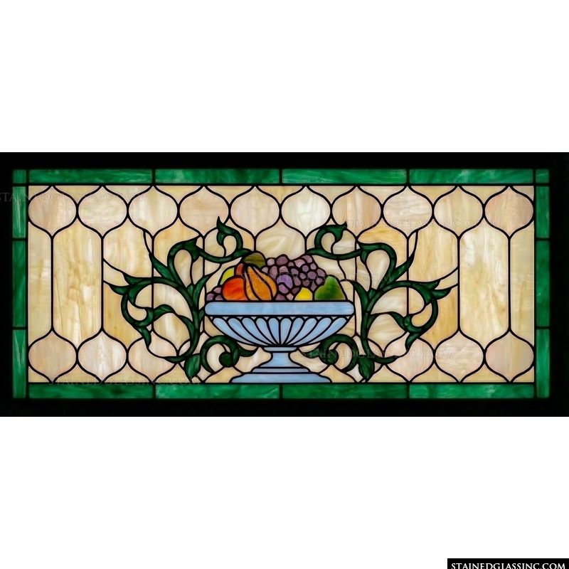 Abundant Fruit Bowl in Classical Urn