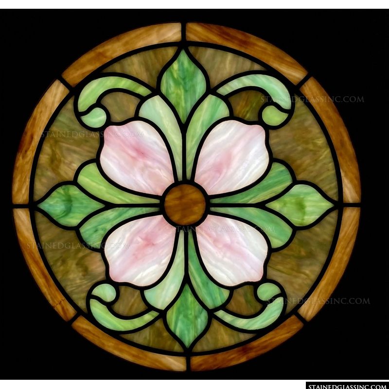 Floral Roundel in Blush and Sage