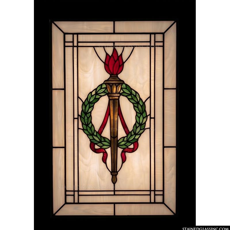 Torch and Laurel Wreath