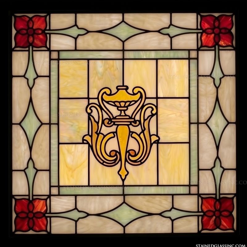 Golden Chalice with Floral Corners