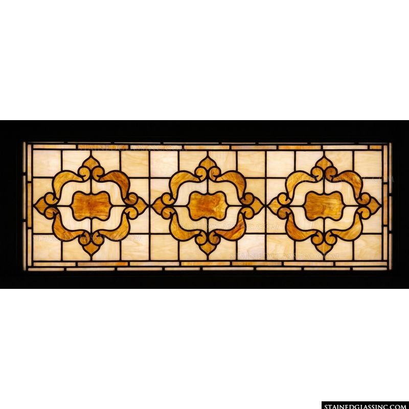 Amber Scrollwork Transom