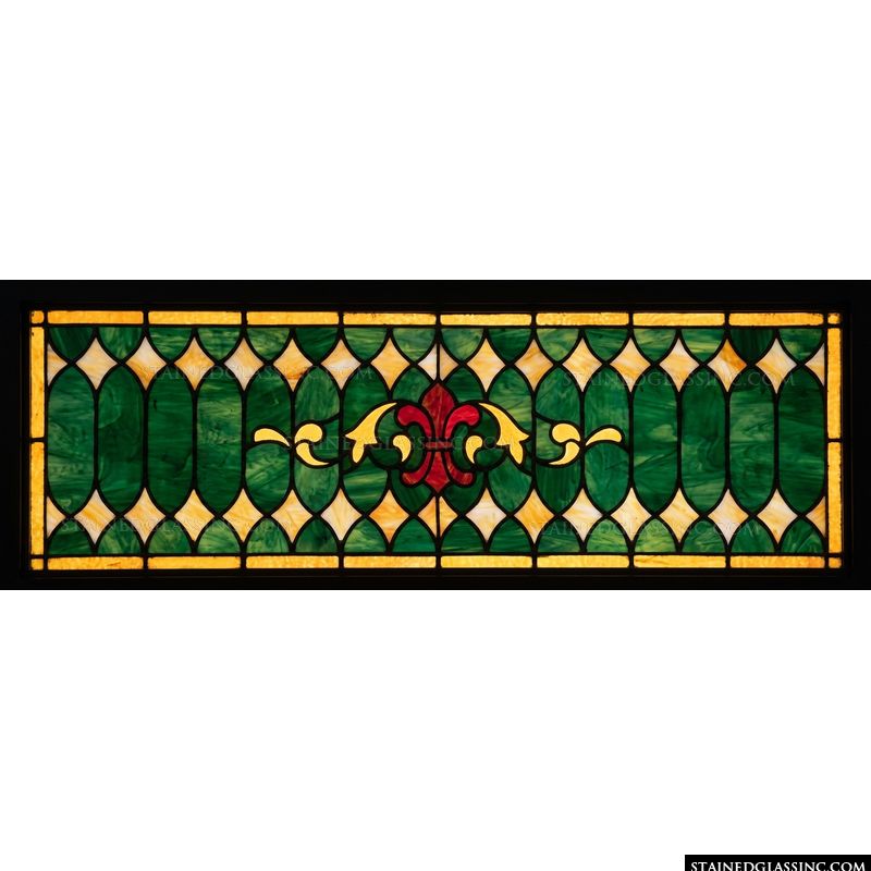 Fleur-de-Lis in Emerald and Gold