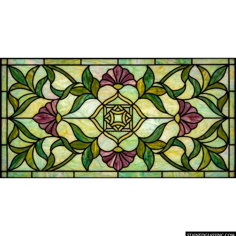 Floral Medallion and Leaf Scrollwork