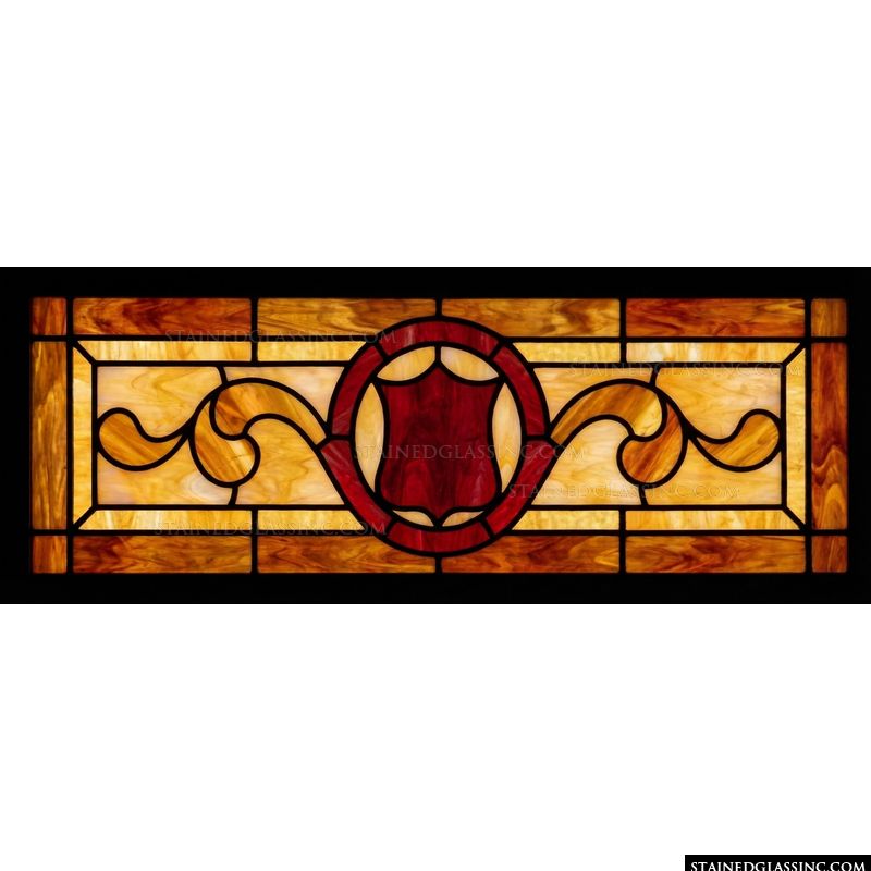 Crimson Shield Medallion in Amber